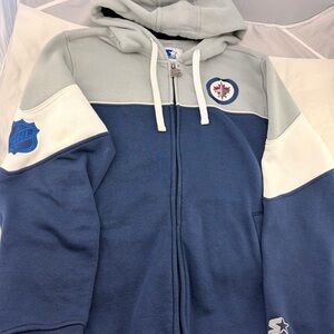 Winnipeg Jets Starter Zip Up Hoodie Large